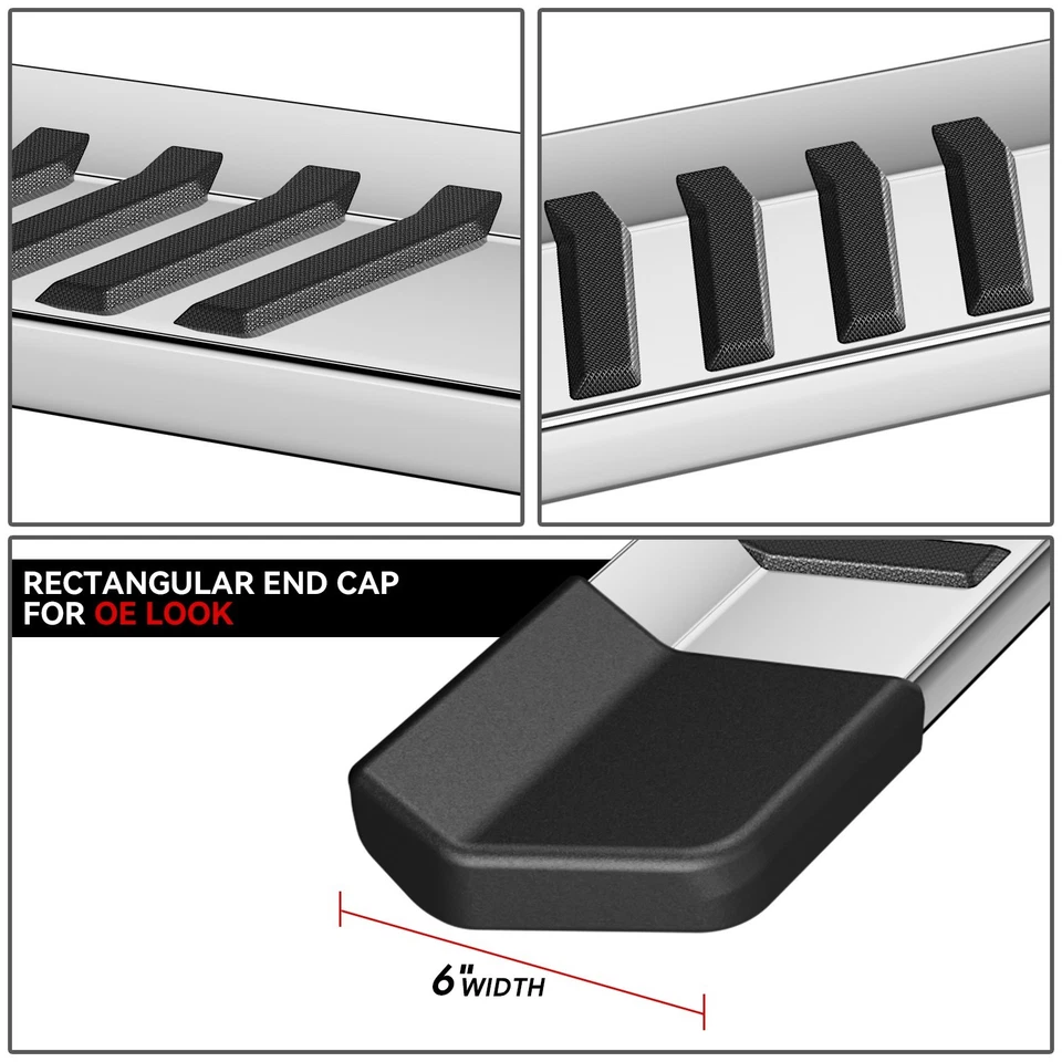 Para 1999-2016 Ford F150-F450 SuperCab 6" barra nerf lateral placa de corrida cromada - Imagem 3 de 4