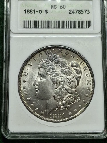 1881 O Morgan Dollar - ANACS MS60 "Soapbox" holder