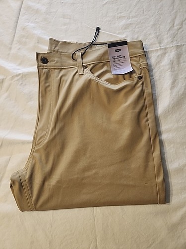LEVIS Jeans 511 Slim Tech Pants High Stretch Quick Dry UV Protection Beach Taupe - Picture 2 of 4