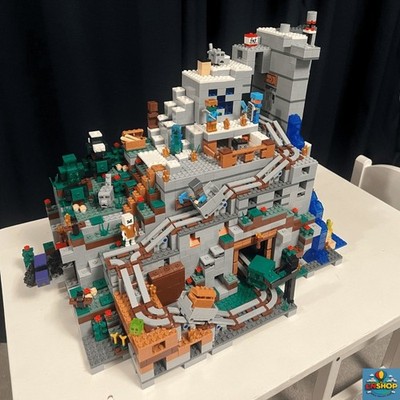 The Mountain Cave Building Blocks 2688 PCS Minecraft MOC 21137 Bricks Set