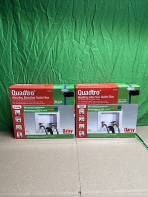 #ad #ad 2PK Oatey Quadtro Washing Machine Outlet Box 1 4quot; Turn x 2quot; Hub 38528 OPEN BOX $40.84