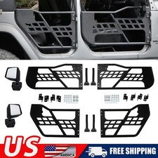 For 2007-2018 Jeep Wrangler Jk 4 Door Half Tube Tubular Doors Wside View Mirror