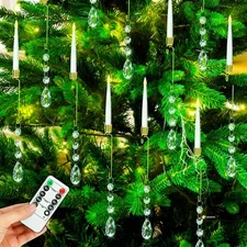 12 Pack Christmas Tree Candles with Remote Timer Christmas Tree LED Candles w...