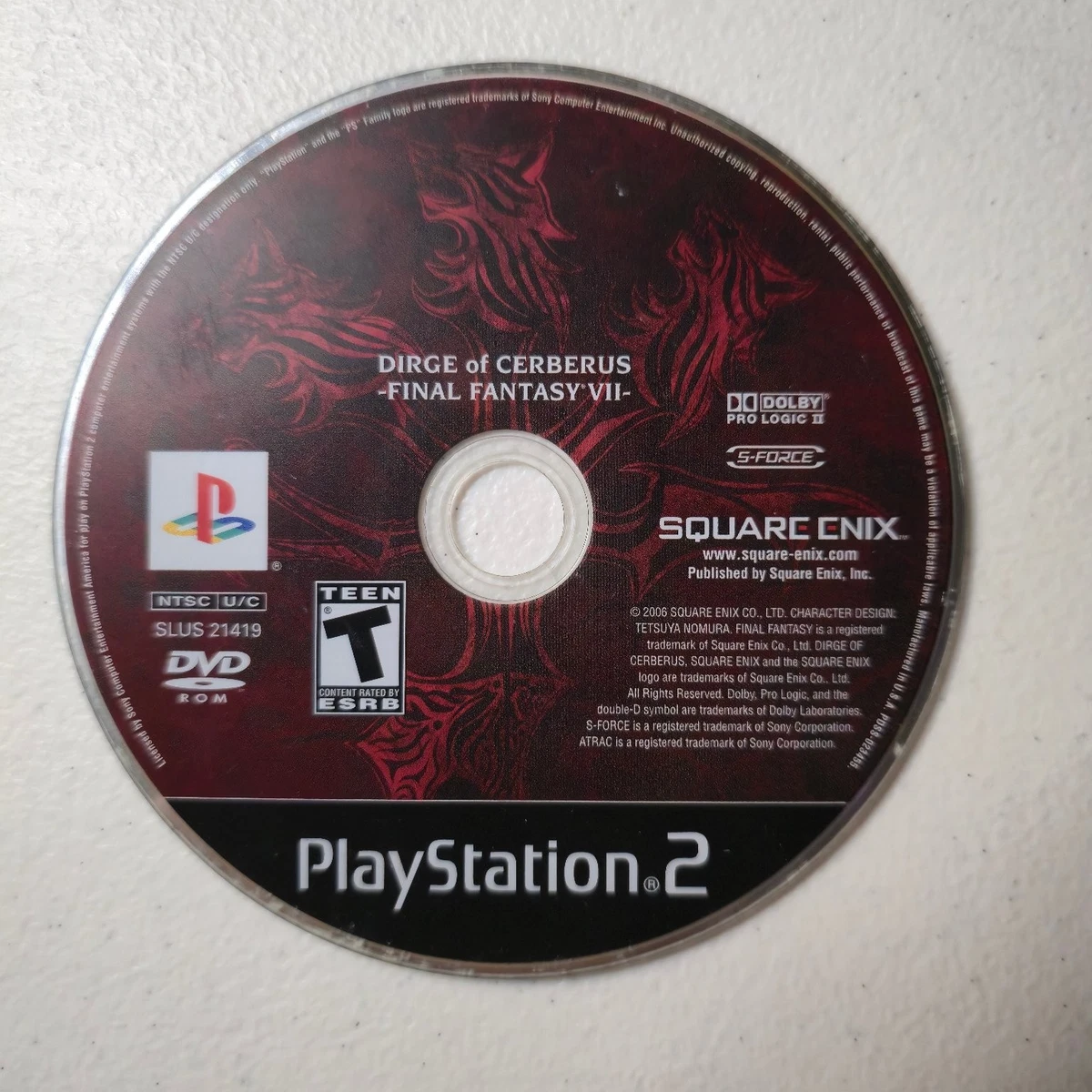 Dirge of Cerberus Final Fantasy VII Sony PlayStation 2 Games for