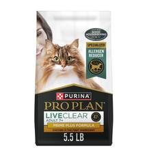 Purina Pro Plan LiveClear 7 Cat Chicken and Rice Formula Dry Cat Food, 5.5 lbs