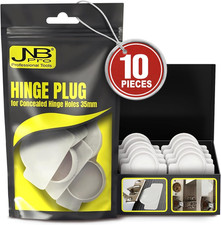 Hinge Plug 10pcs, 35mm - Strong Cover for Wood Holes, Door Cabinet Hole Covers,