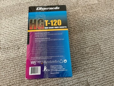 New KHypermedia HG T-120 High Grade Video Cassette Set of 3 VHS Tapes Sealed