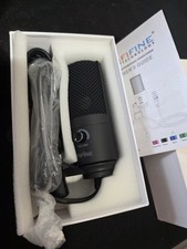 FIFINE K669B USB Condenser Microphone w/ Volume Control, Adjustable Stand, Black