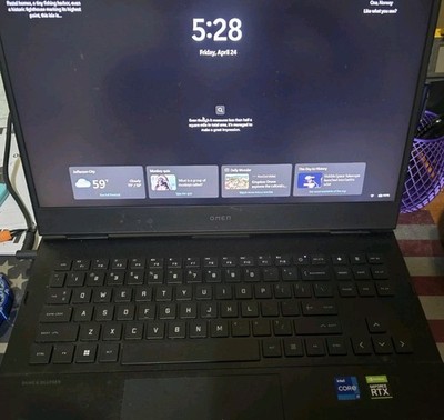 HP OMEN Gaming Laptop Intel Core i7 16GB RAM NVIDIA RTX 3060 16'' Black Used