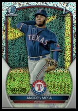 2023 Bowman Chrome Andres Mesa #BCP-44 Rangers SN Speckle Refractors
