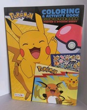 Nintendo Pok mon Coloring  Activity Book with Poster/Stickers   Free Shipping
