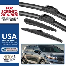 OEM QUALITY Front Rear Windshield Wiper Blade Arm, For 2016-2020 Kia Sorento