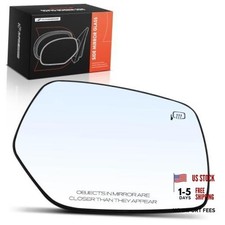 Right Passenger Side Heated Mirror Glass with Backing Plate
