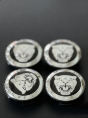 For J-aguar Wheel Center Caps Black 59mm S-Type X-type XF XJ8 XEL XJ XK XKR