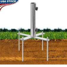 Adaptive Umbrella Pole Holder Outdoor Stand Stable Easy Assembly Durable New