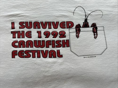 Camiseta Vintage Screen Stars 1992 Crawfish Festival Puntada Única Talla XL - Imagen 2 de 8