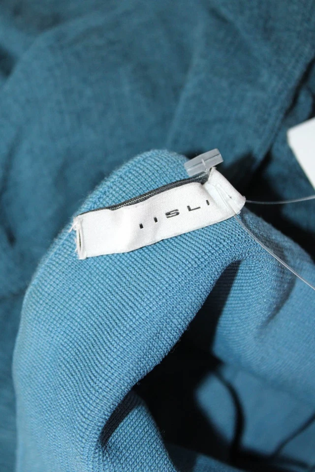 Vestido corto Iisli para mujer de algodón con correa de espagueti en capas azul talla S Foto 4 de 4