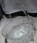 Crystal Clear Oval Serving Dish (Basket) w/ Handle  9" x 6" -  Made in Turkey — photo 2