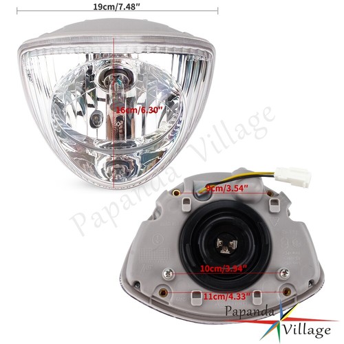 Front Headlight Headlamp Hi/Lo For Fly Liberty 50 100 125 150 E6 E-Mark Approved - Picture 2 of 8