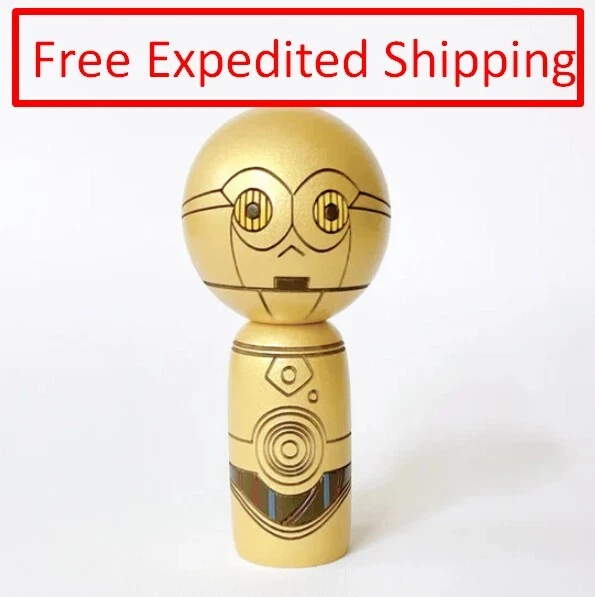 KOKESHI USABURO Star Wars C-3PO Doll 3inch Japan Traditional Crafts Handmade New - Image 2 of 4