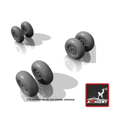 Armory Models AR AW72029 Scale 1:72 Antonov An26 Curl wheels for scale model kit