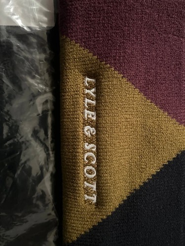 Lyle & Scott Bobble Beanie Hat Golf Winter Argyle multicolured - Picture 4 of 7