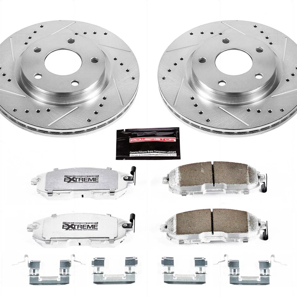 K6961-26 Powerstop Juego de 2 ruedas discos de freno y kits de pastillas delanteras para Nissan Sentra Foto 3 de 3