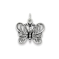 925 Sterling Silver Butterfly Charm Pendant - 21x25mm 1.58 Grams on sale 925 Sterling Silver Butterfly Charm Pendant - 21x25mm 1.58 Grams on sale