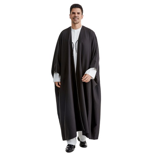 Men Thobe Jubbah Islamic Jubba Dishdash Muslim Abaya Kaftan Daffah Saudi Kimono - Picture 109 of 165