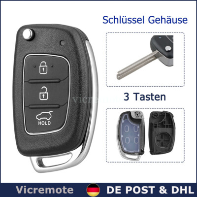 Autoschlüssel 3 Tasten Gehäuse Reparatursatz für Hyundai i20 i30 I40 ix30 Tucson