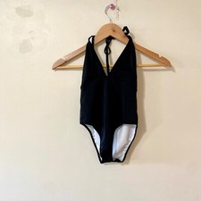 Victoria's Secret PINK Swim One Piece Swimsuit Black Halter XS NWOT
