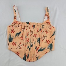 Women's corset top Size S. Color orange.