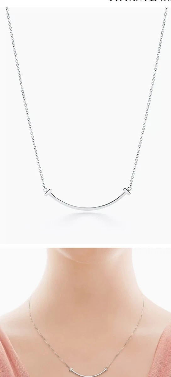 Tiffany T Sterling Silver Smile Necklace and Matching Bracelet