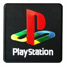 Play Station PS2 Retro Logo Embroidered Iron on Sew on Patch
