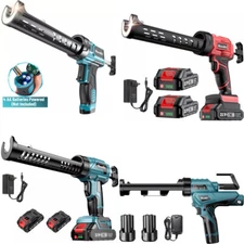 Seesii Cordless Electric Caulking Gun No Drip Caulking Gun for Filling, Sealing