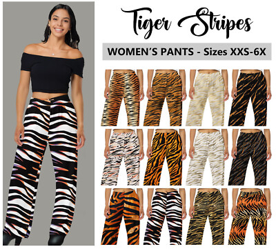 Women's Tiger Stripes Pants #1 - Casual Wide Leg Trousers Pajamas Holiday Gift