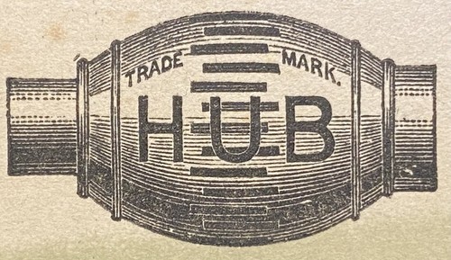 1880c **HUB CLOTHING HOUSE** HARTFORD, CT. VICTORIAN TRADE CARD+TRADEMARK LOGO! - Picture 6 of 9