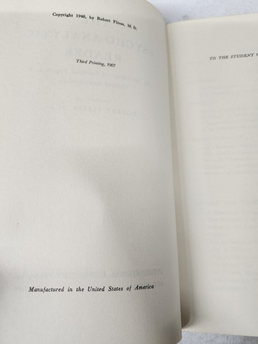 The Psychoanalytic Reader edited by Robert Fliess (1967, Paperback) - Picture 6 of 6
