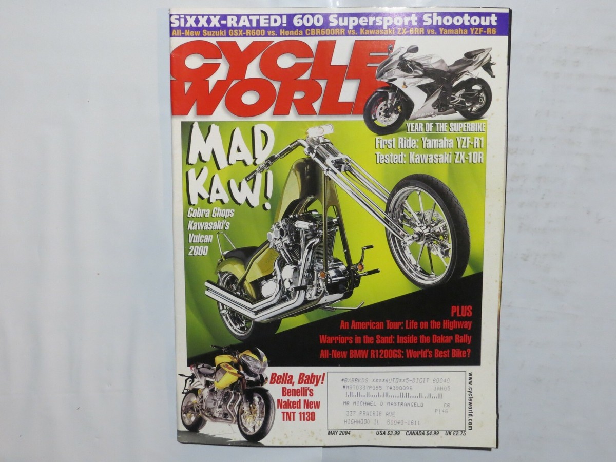 CYCLE WORLD MAGAZINE MAY/2004..FIRST RIDE: YAMAHA YZF-R1 AB1