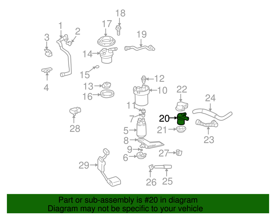 Genuine Toyota Valve Assembly Fuel Tank Overfill Check 7739020070 eBay