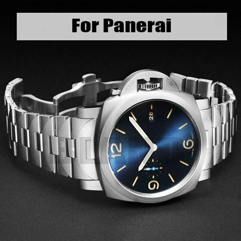 For Panerai Luminor Marina Bracelet Stainless Steel Strap Men s 24mm Metal Band