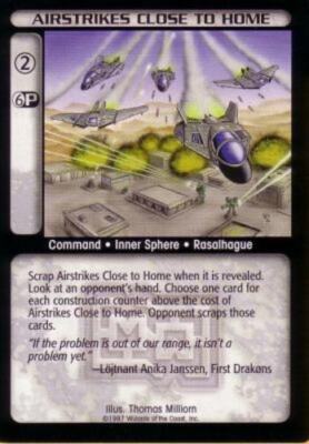 4x  Airstrikes Close to Home - U Ungraded Mechwarrior