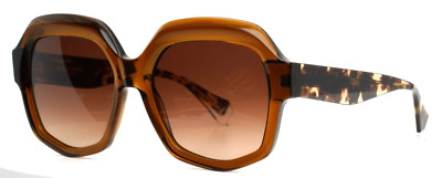 GIGI STUDIOS Pixie 6852/0 Brown Womens Geometric Gradient Sunglasses 56-19-145