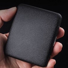 Sand Black Metal Cigarette Case Box Holder for 20 Regular Cigarettes Gifts USA