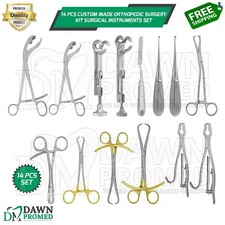 14 Pcs Custom Made Orthopedic Surgery Kit Surgical Instruments Set German Grade