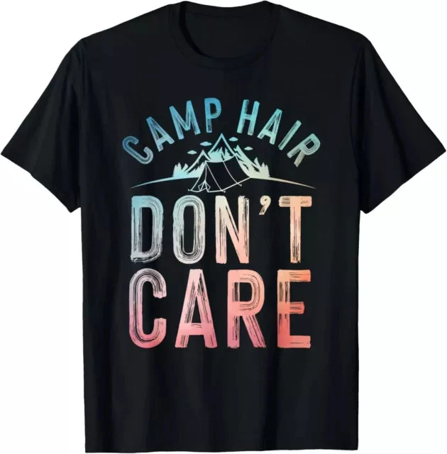 Funny Camping Art For Men Women Camp Hair Camper Camping Gift Tees S-3XL