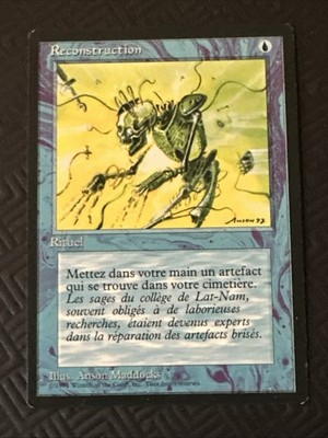 Reconstruction French Revised X1 Black Border Ex Condition See Pics Front Back