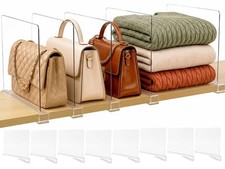 Acrylic Shelf Dividers Purse Organizer Closet Bag Storage Handbag 8 PCS