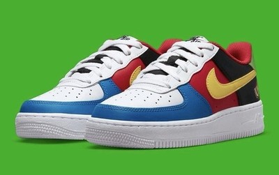 Nike Air Force 1 '07 QS ''UNO'' White/Yellow/Red DC8887-100 Size 10 NEW
