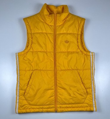 Adidas Sleeveless Ärmellose Weste Herren Gr. M Gelb Weiß Men Puffer Jacket